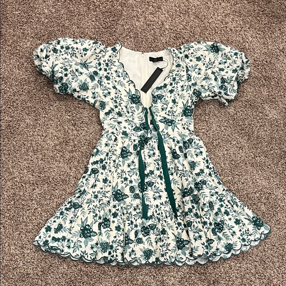 House of Harlow 1960 Green Floral Mini Dress